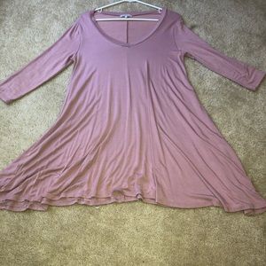 Pastel Pink high low midi Dress